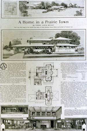 Projeto de F.L.Wright apresentado em revista
