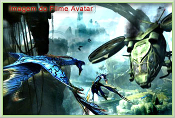 Cenas de ação do filme avatar produzido com recursos de computação gráfica 3D