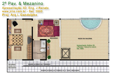 Mezanino e segundo piso - galeria de arte - planta baixa