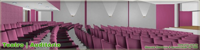 Teatro e auditório | Vista da platéa e parte do palco