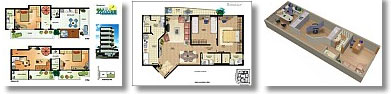 Plantas humanizadas de casas e apartamentos