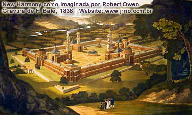 new harmony - comunidade imaginada por Robert Owen