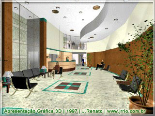 Maquete eletrnica do interior - Lobby ou Hall de Entrada