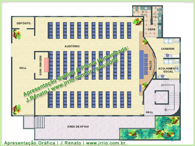 Auditório - planta baixa humanizada