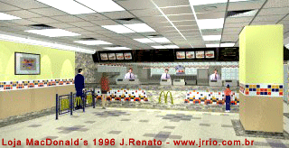 Maquete eletrônica de loja MacDonald´s