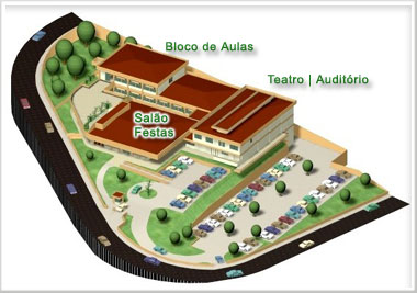 Localiza&ccedil;&atilde;o dos banheiros no conjunto de edifica&ccedil;&otilde;es