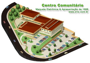 Perspectiva de todo o centro comunitário | maquete eletrônica