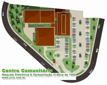 Planta de situação do centro comunitário