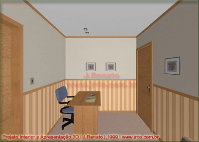 Pequena sala de espera | Mesa da recepcionista ou secretária