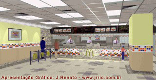 Perspectiva MacDonalds de 1995 feita com Autocad e 3DS