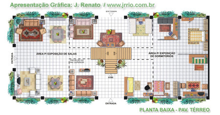 Planta baixa do primeiro piso da loja